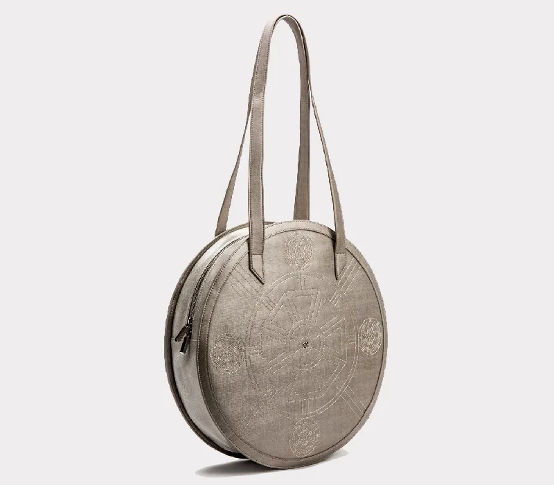 Meghan - Silver Vegan Tote Bag