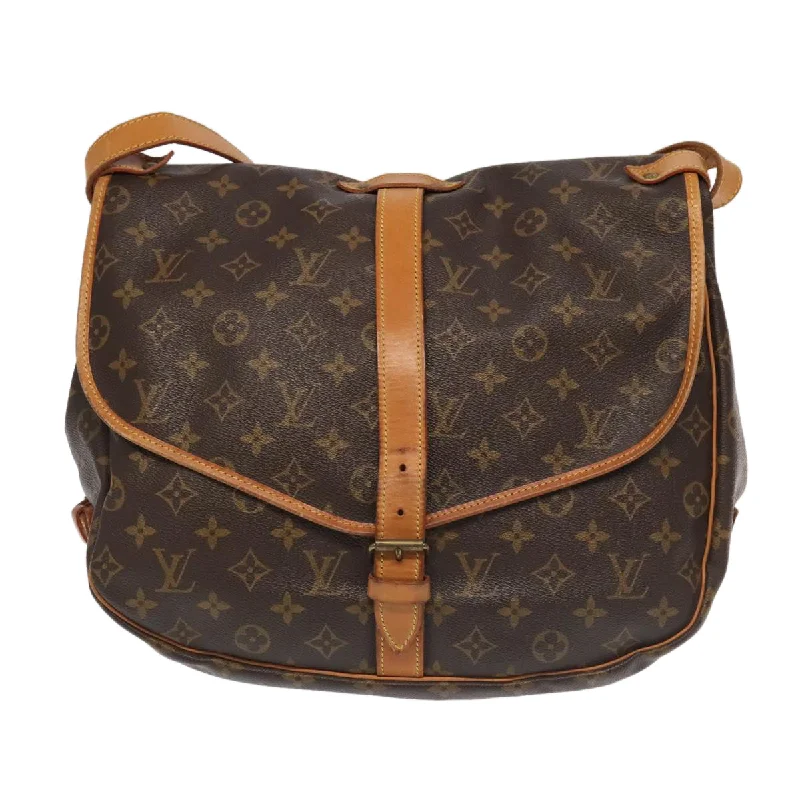 Louis Vuitton Saumur 35  Canvas Shoulder Bag (Pre-Owned)