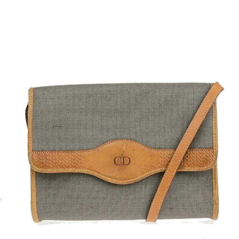 Dior Cd  Canvas Shoulder Bag (Pre-Owned)