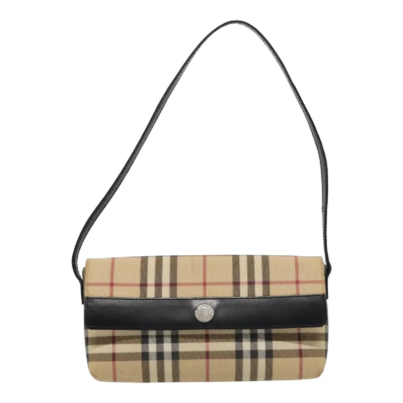 Burberry Nova Check  Leather Shoulder Bag (Pre-Owned)