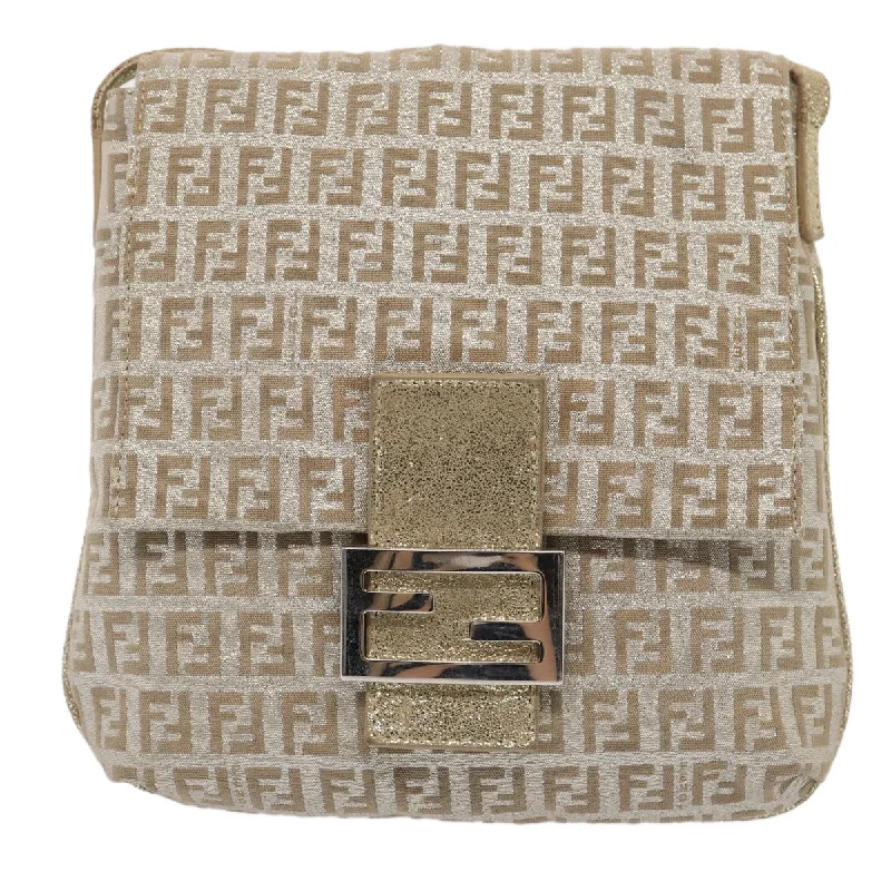 Fendi Zucchino  Canvas Shoulder Bag (Pre-Owned)