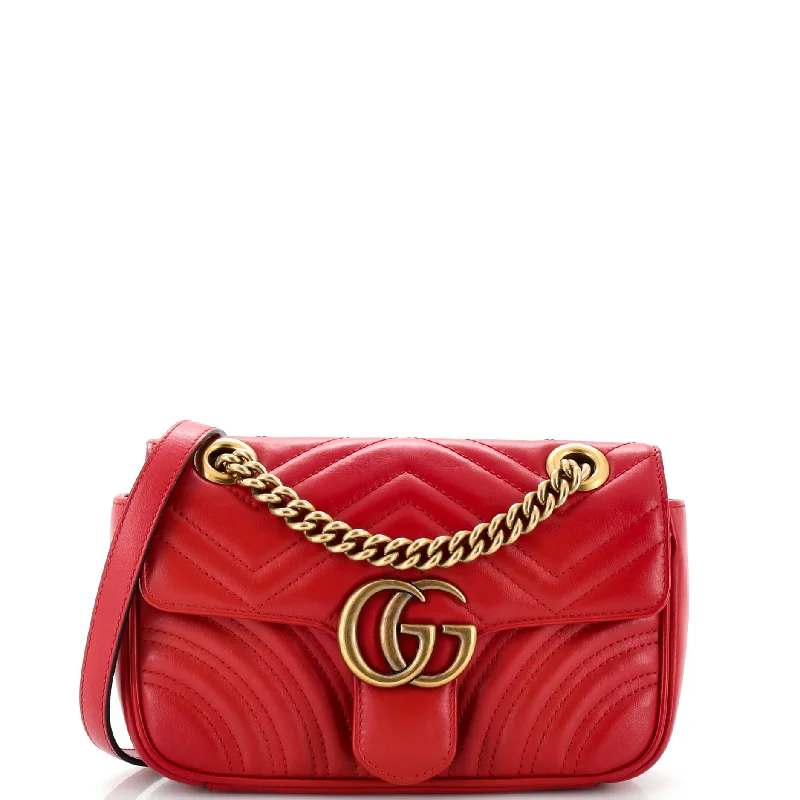 GG Marmont Flap Bag Matelasse Leather Mini