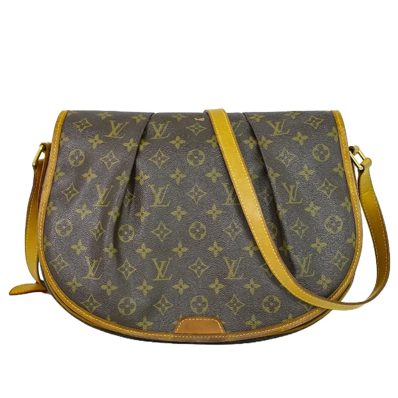 Louis Vuitton Menilmontant  Canvas Shoulder Bag (Pre-Owned)