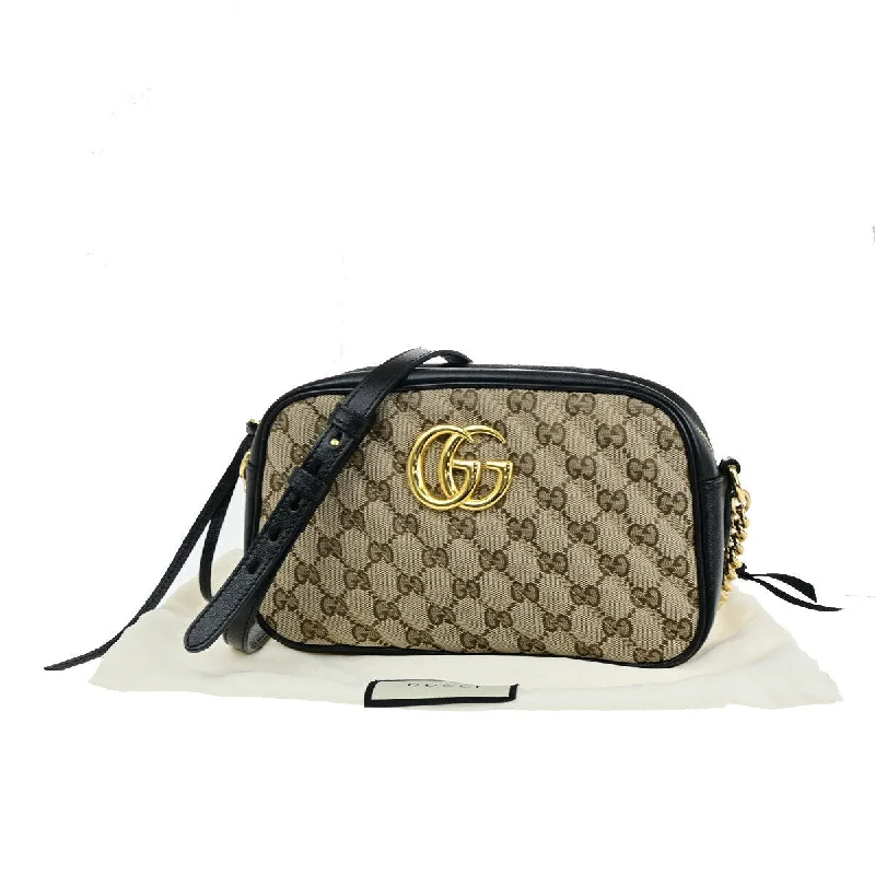 Gucci Gg Marmont  Canvas Shoulder Bag (Pre-Owned)