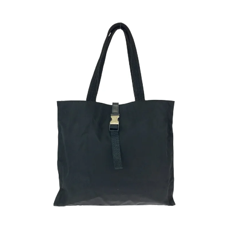 Prada Nylon Tessuto Black Tote Shoulder Bag