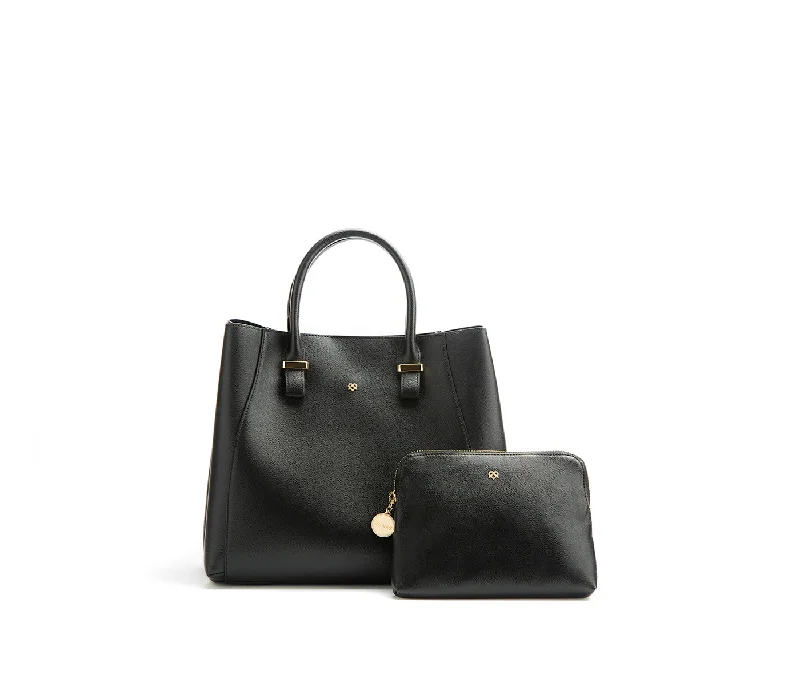 Jane - Black Vegan Leather Satchel