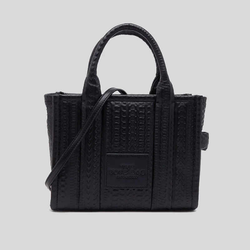 MARC JACOBS DTM Monogram Leather the Small Tote Black 2R3HTT096H02