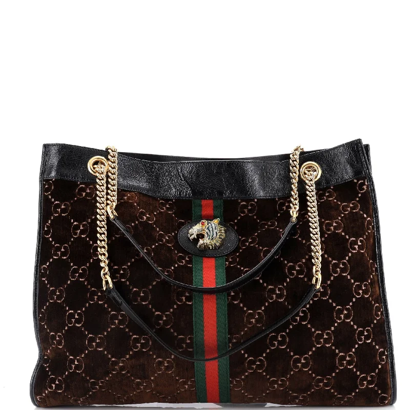 Rajah Chain Tote GG Velvet Large