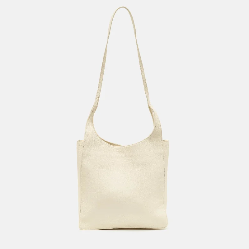 The Row Off White Leather Jules Tote