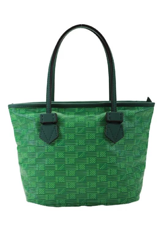 Moreau Womens Green St. Tropez Zip Small Tote Bag Handbag