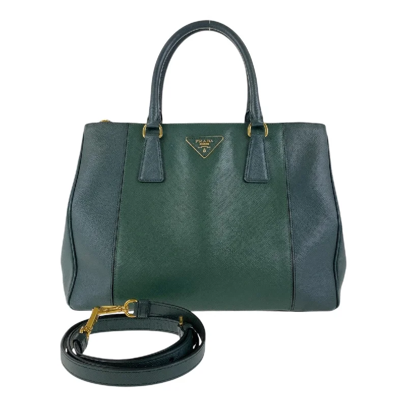 Prada Saffiano Leather Triangle Logo 2way Bag