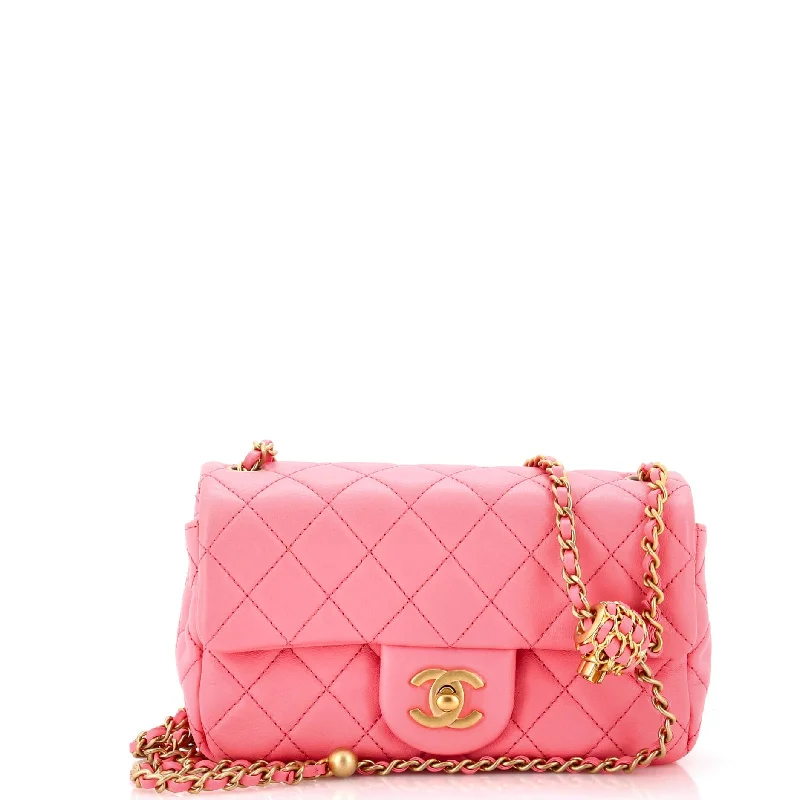 Pearl Crush Flap Bag Quilted Lambskin Mini