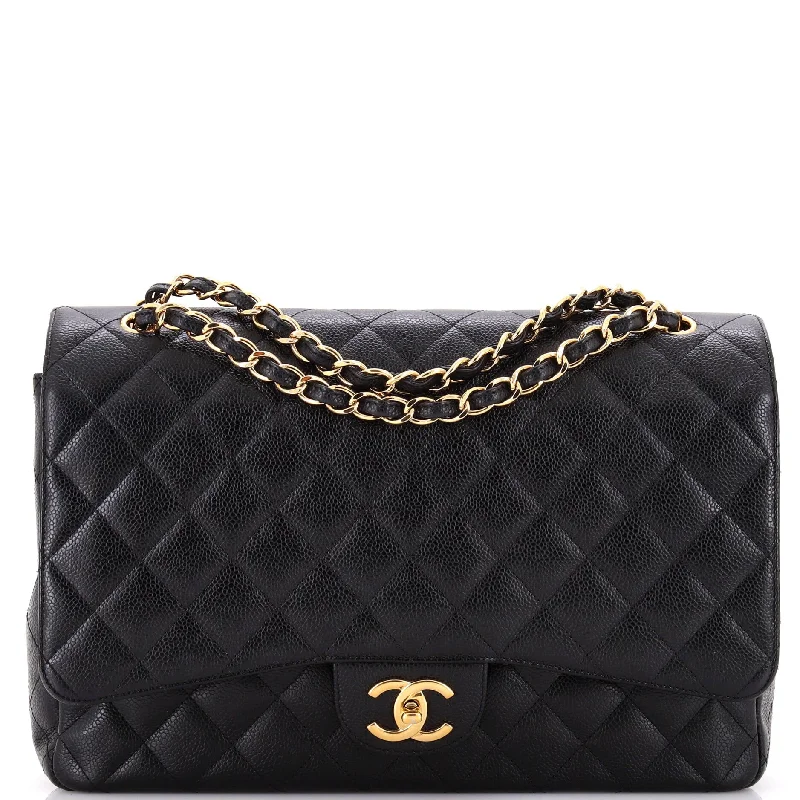 Classic Double Flap Bag Quilted Caviar Jumbo