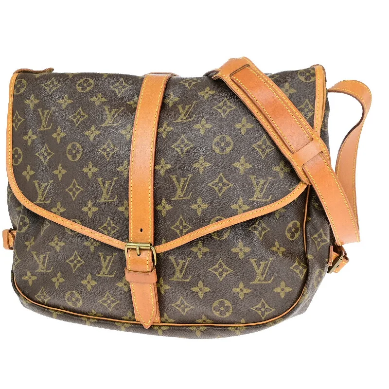 Louis Vuitton Saumur 35  Canvas Shoulder Bag (Pre-Owned)