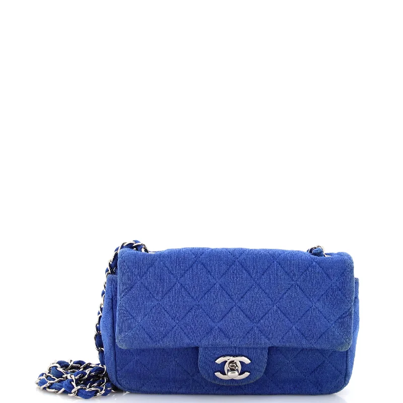 Classic Single Flap Bag Quilted Jersey Mini