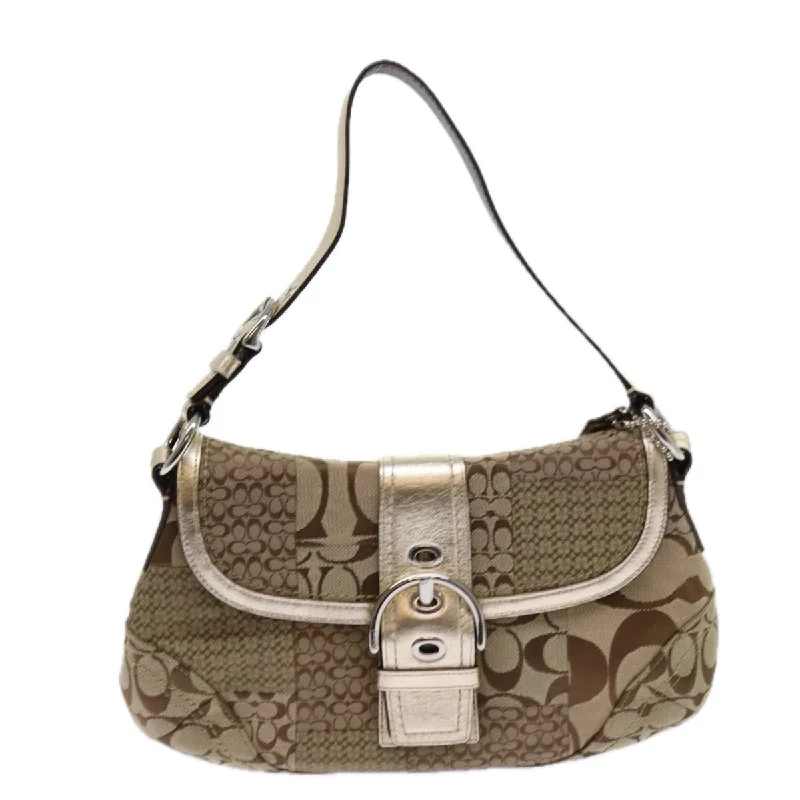 Coach  Canvas Shoulder Bag (Pre-Owned)