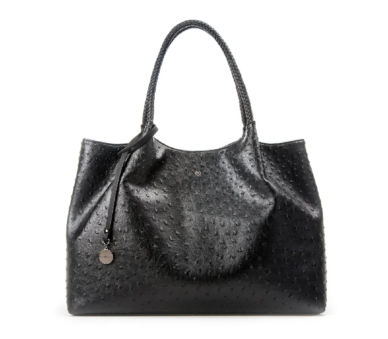 Naomi - Black Vegan Leather Tote Bag