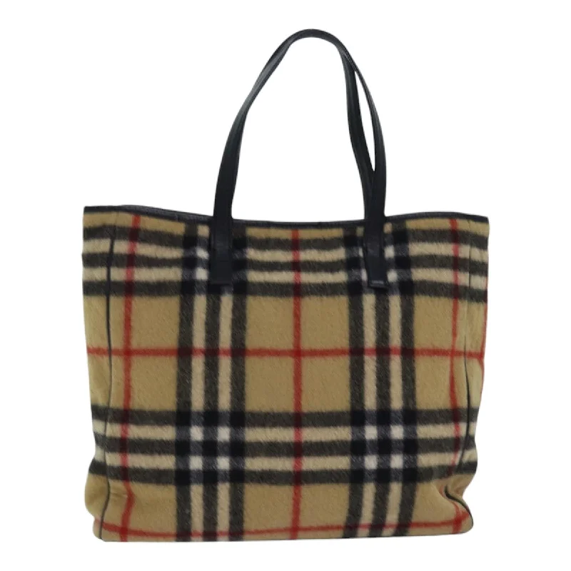 Burberry Nova Check  Wool Shoulder Bag (Pre-Owned)