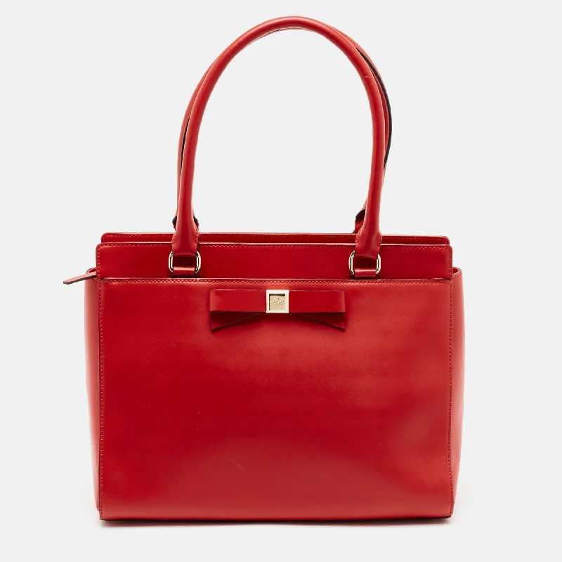 Kate Spade Red Leather Beacon Court Jeanne Tote