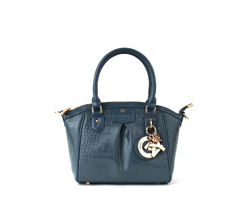 Madison Mini - Blue Croc Vegan Bag