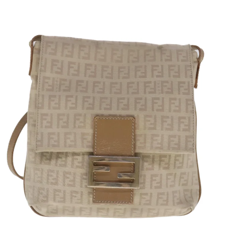 Fendi Mamma Baguette  Canvas Shoulder Bag (Pre-Owned)