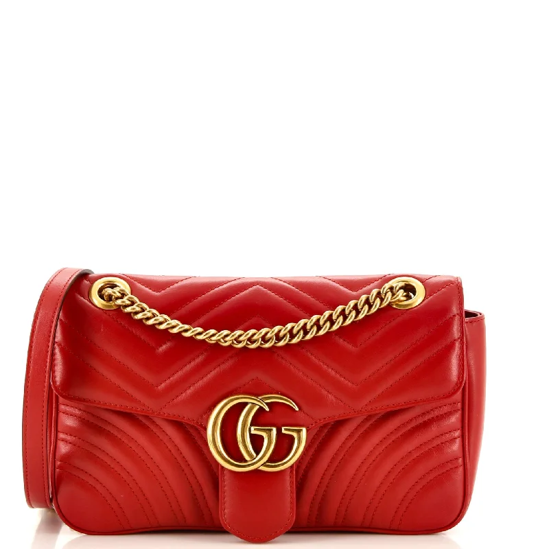 GG Marmont Flap Bag Matelasse Leather Small