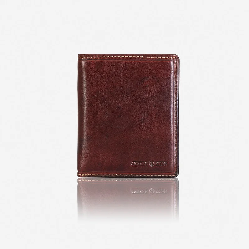 Jekyll & Hide Oxford Large Billfold Wallet With ID Window, Coffee