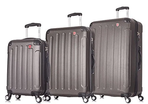 DUKAP Luggage Intely Smart Hardside 3 piece set 20''/28''/32'' with USB and integrated weight scale