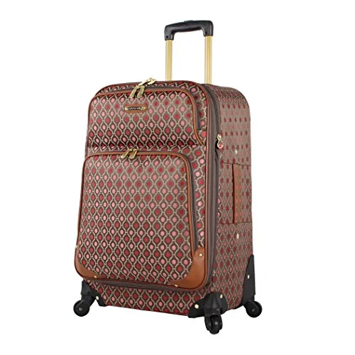 Rosetti Luggage Expandable Softside Large 28" Suitcase With Spinner Wheels (24In, Lighten Up Red)