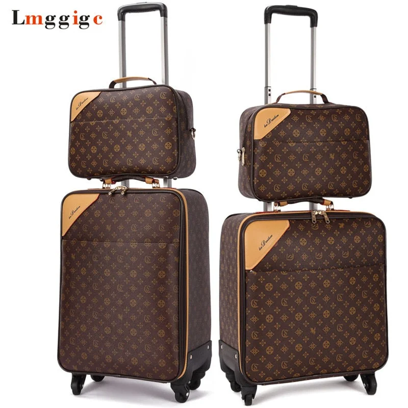 Classic Travel Suitcase Set ,Brand Rolling Luggage Bag,Waterproof Pvc Business Trolley