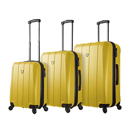 Mia Toro Italy Tosetti Hardside Spinner Luggage 3pc Set,Gold