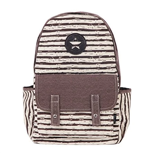 Damara Canvas Backpack Rucksack School Bag,Coffee