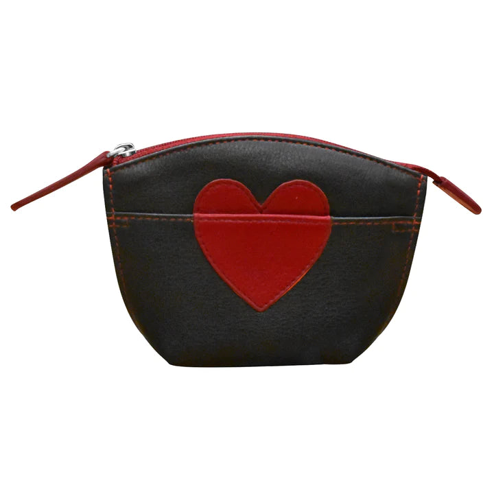 ili New York Leather Single Heart Coin Purse- 6282