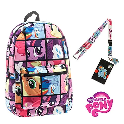 My Little Pony Backpack With Lanyard And Keychain Charm (Comic Strip Version)