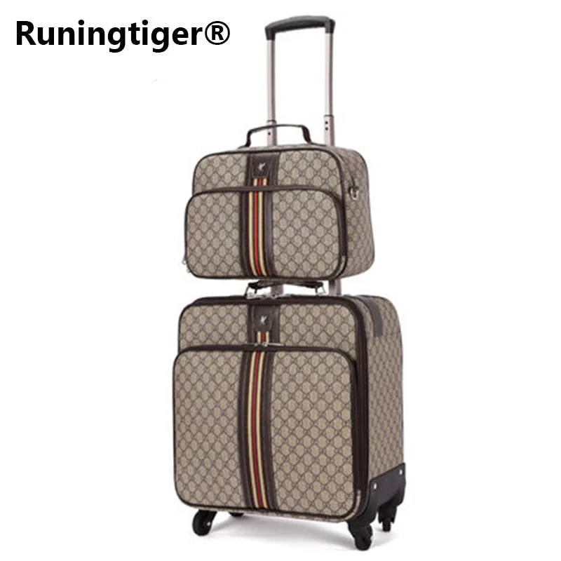 Classic Travel Suitcase Set ,Brand Rolling Luggage Bag,Waterproof Pvc Business Trolley