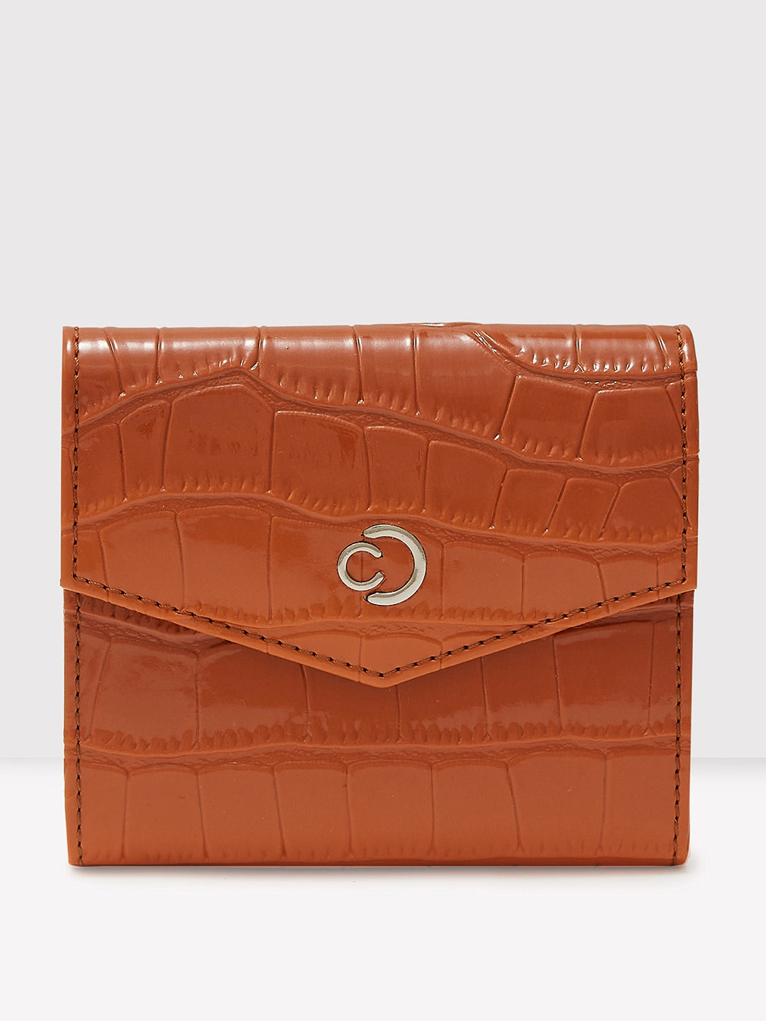 Caprese Eva Flapover Wallet Small Tan