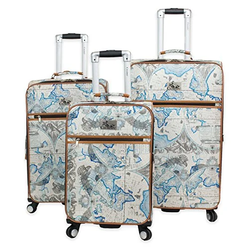 The classic Chariot Map 3-Piece Expandable Luggage Set