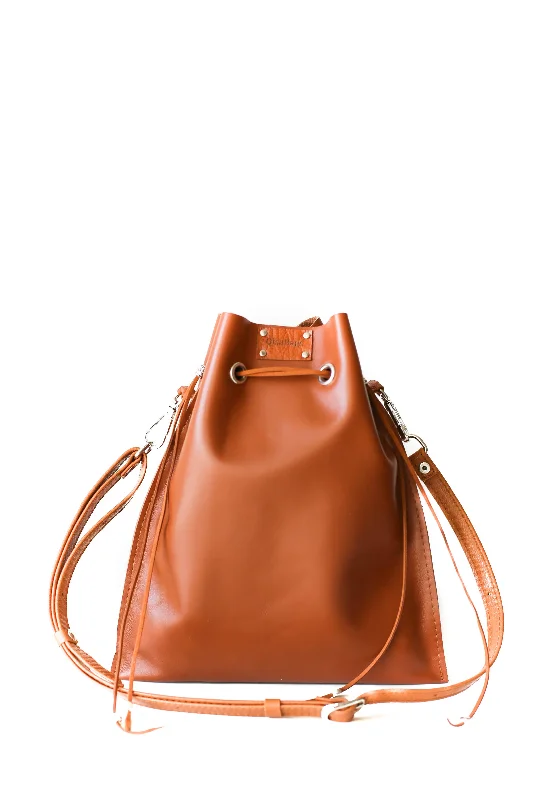 Brown Leather Pouch Bag