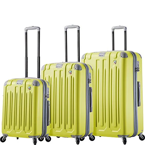 Mia Toro Italy Gelato Hardside Spinner Luggage 3 Piece Set, Lima