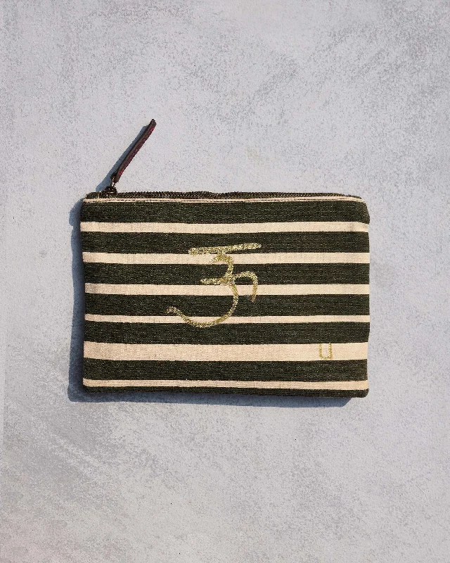 Alphabet U Pouch - Olive Night