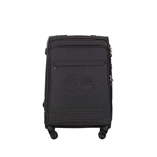 Cloe Checked Medium 24 inch Luggage with 360º-spinner wheels in Black Color