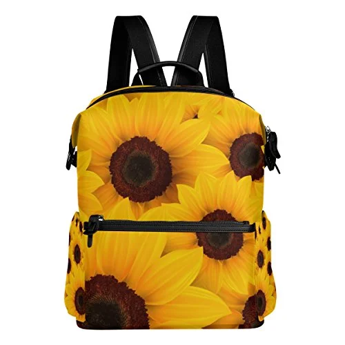 Colourlife Beautiful Sunflowers Stylish Casual Shoulder Backpacks Laptop School Bags Travel