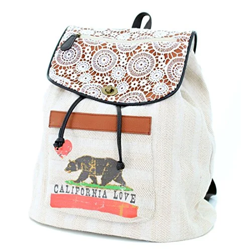 California Love Drawstring Fashion Backpack