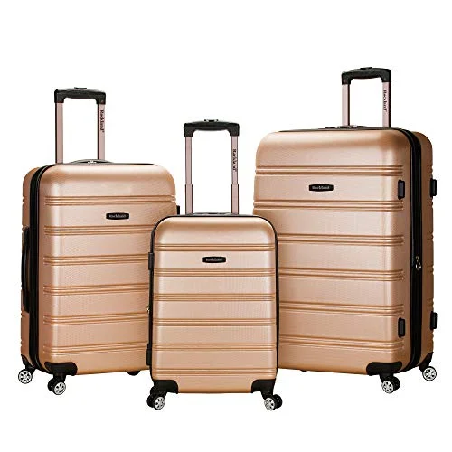 Rockland Melbourne 3 Pc Abs Luggage Set, Champagne