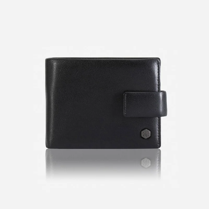 Jekyll & Hide Monaco Billfold Wallet With Coin And ID Window, Black