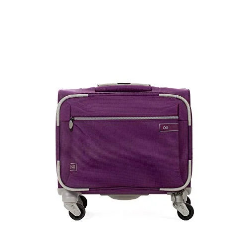 Cloe Under seat 16 inch Water-Resistant Textile Luggage with 360º-spinner wheels in Purple Color