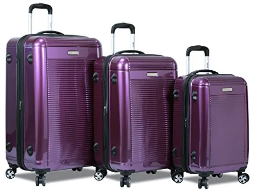 Dejuno 3 Pcs Set Polycarbonate Expandable Luggage Spinner Suitcase with TSA Lock, 28", 24" & 20"